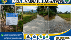 Warga Apresiasi Pembangunan Jalan Dana Desa Catur Karya 2026, Akses yang Dulu Berlumpur Kini Lebih Mudah Dilalui