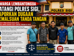 Warga Lembantongoa Sampaikan Laporan Dugaan Pemalsuan Tanda Tangan kepada Aparat Penegak Hukum