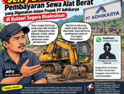 Jefry Berharap Pembayaran Sewa Alat Berat yang Digunakan dalam Proyek PT Adhikarya di Kulawi Segera Diselesaikan