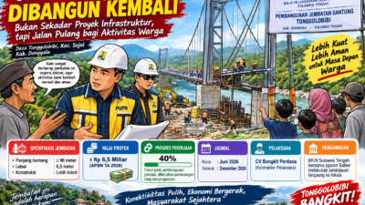 Jembatan Tonggolobibi Dibangun Kembali, Bukan Sekadar Proyek Infrastruktur, tetapi Jalan Pulang bagi Aktivitas Warga