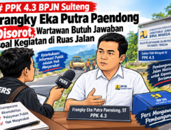 PPK 4.3 BPJN Sulteng Frangky Eka Putra Paendong Disorot, Wartawan Butuh Jawaban soal Kegiatan di Ruas Jalan